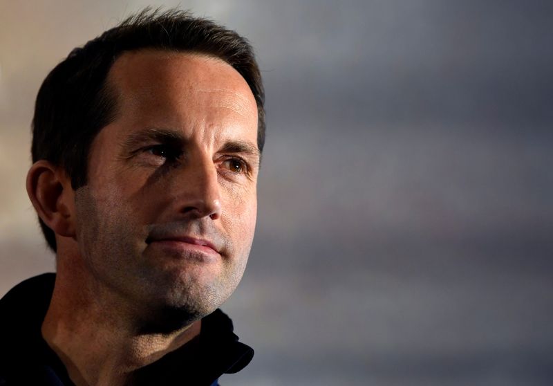 &copy; Reuters. British Olympic sailor Ainslie, listens during a news conference to announce the launch of a British America&apos;s Cup sailing team in London, Britain