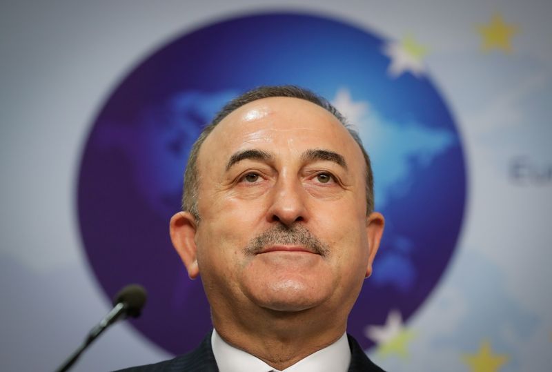 &copy; Reuters. Turkish Foreign Minister Mevlut Cavusoglu in Brussels