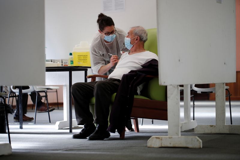 &copy; Reuters. Coronavirus disease (COVID-19) vaccination in Lamballe-Armor