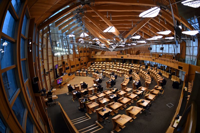 &copy; Reuters. General view during the First Minister&apos;s Questions at the Scottish Parliament in Holyrood, Edinburgh