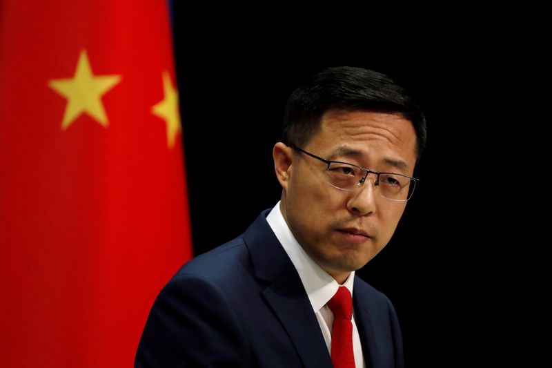 &copy; Reuters. Chinese Foreign Ministry spokesman Zhao Lijian attends a news conference in Beijing, China