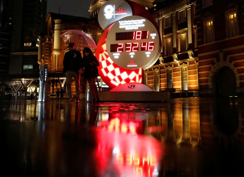 &copy; Reuters. Foto de archivo ilustrativa del reloj que marca el tiempo restante para el inicio de los Juegos Olímpicos de Tokio