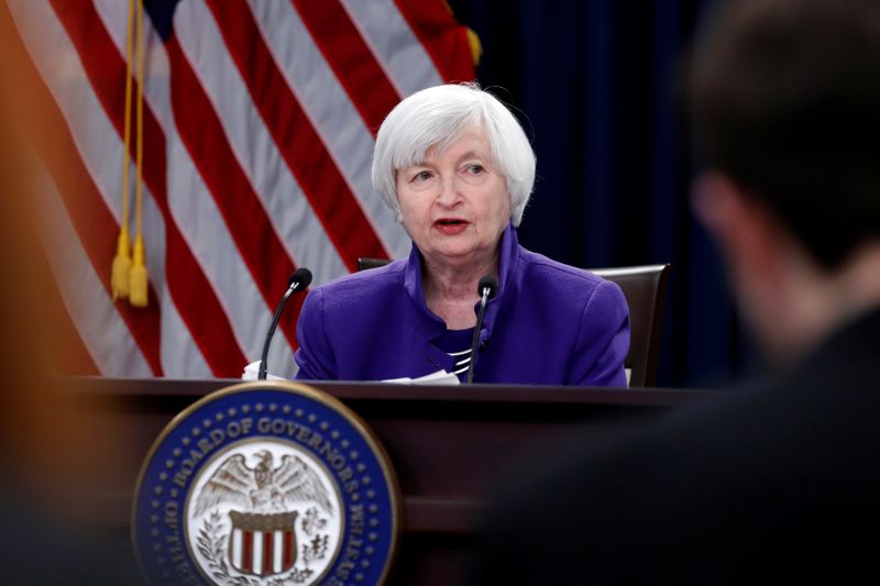 &copy; Reuters. Yellen holds a news conference in Washington