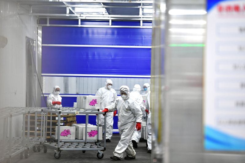 &copy; Reuters. New warehouse to storage and disinfect imported cold-chain products in Changchun