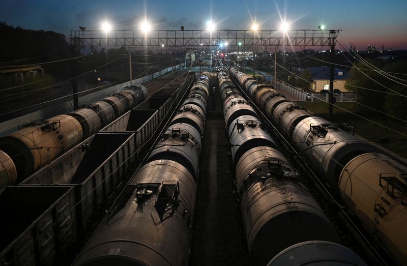 &copy; Reuters. A view shows railroad freight car in Omsk