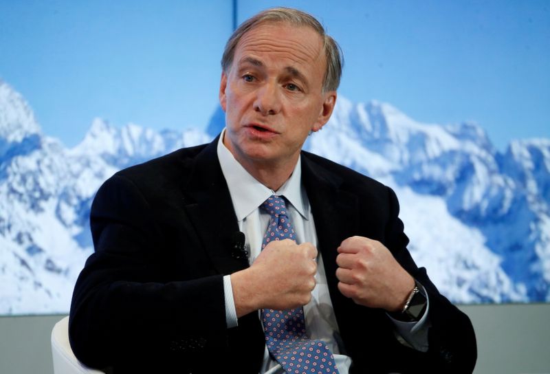 &copy; Reuters. FILE PHOTO: FILE PHOTO: Ray Dalio, Founder, Co-Chief Executive Officer and Co-Chief Investment Officer, Bridgewater Associatesr attends the annual meeting of the World Economic Forum (WEF) in Davos