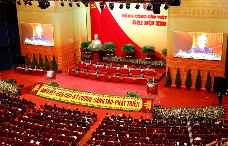 &copy; Reuters. The 13th national congress of the ruling communist party of Vietnam in Hanoi