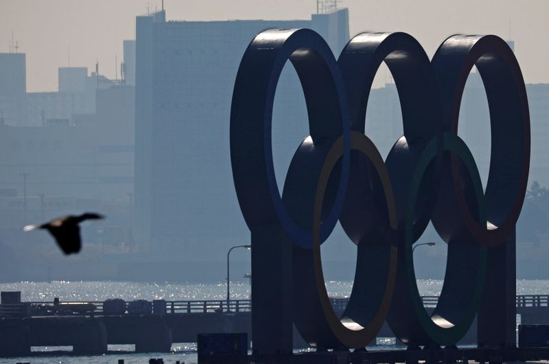 &copy; Reuters. Gli anelli olimpici a Tokyo