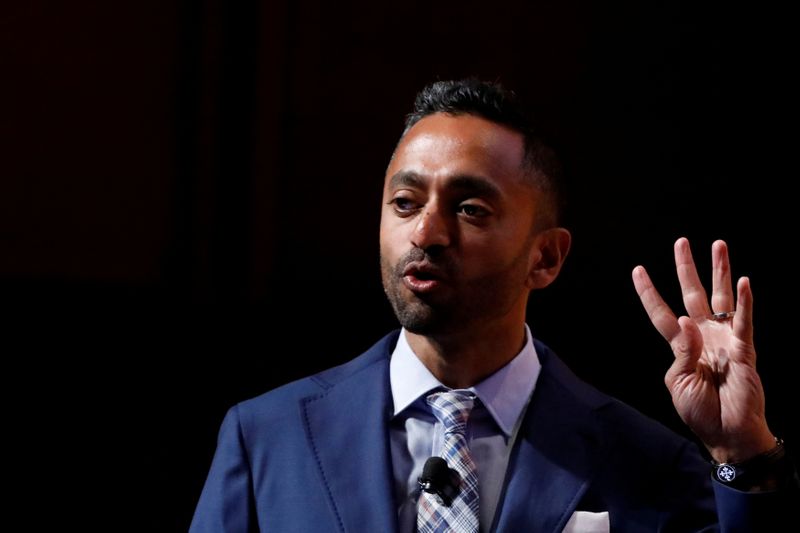 &copy; Reuters. FILE PHOTO: Chamath Palihapitiya, founder and CEO of Social Capital, at a conference in 2017
