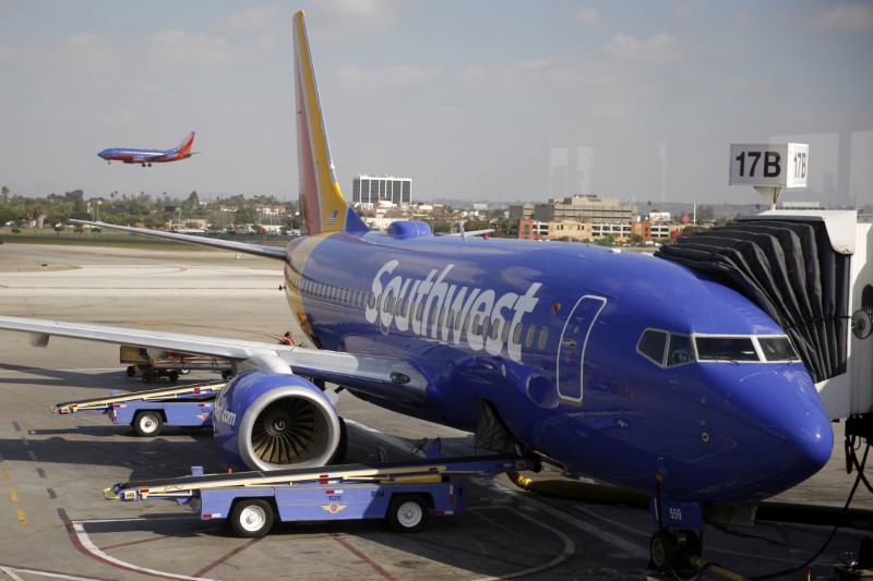 &copy; Reuters. FILE PHOTO: Southwest Airlines planes are seen at LAX airport in Los Angeles