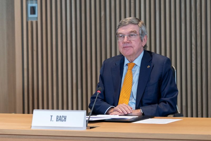 &copy; Reuters. IOC President, Bach, hosts the first Executive Board meeting for 2021 in Lausanne