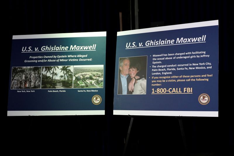 &copy; Reuters. U.S. Attorney for the Southern District of New York announces charges against Ghislaine Maxwel in New York