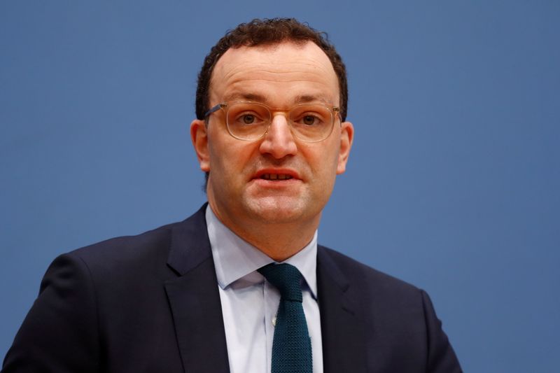&copy; Reuters. German Health Minister Spahn holds a news conference in Berlin