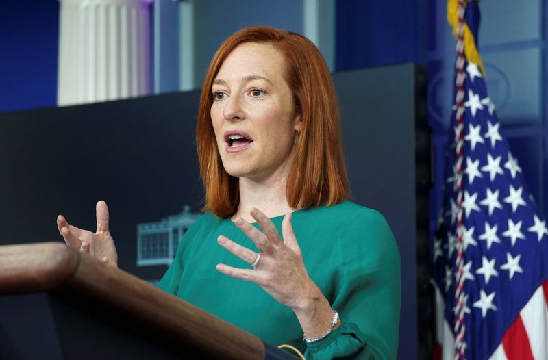 © Reuters. Secretária de imprensa da Casa Branca, Jen Psaki