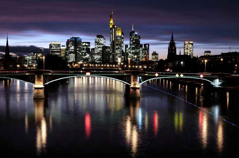 &copy; Reuters. Distrito financeiro de Frankfurt, Alemanha.