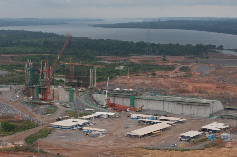 &copy; Reuters. Visão aérea da hidrelétrica de Belo Monte durante fase de construção da usina