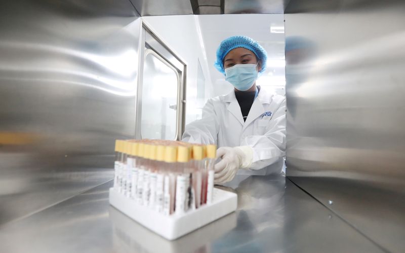 &copy; Reuters. FILE PHOTO: A technician works at a genetic testing laboratory of BGI, formerly known as Beijing Genomics Institute, in Kunming