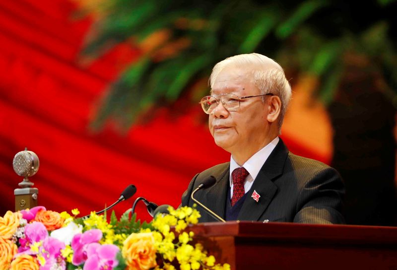 © Reuters. El XIII Congreso Nacional del gobernante Partido Comunista de Vietnam en Hanoi