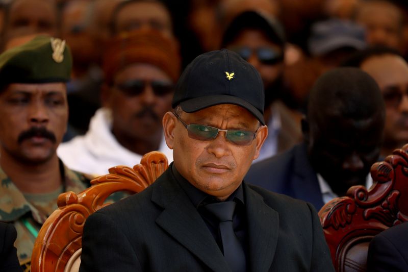 © Reuters. FILE PHOTO: Debretsion Gebremichael, Tigray Regional President, attends the funeral ceremony of Ethiopia's Army Chief of Staff Seare Mekonnen in Mekele