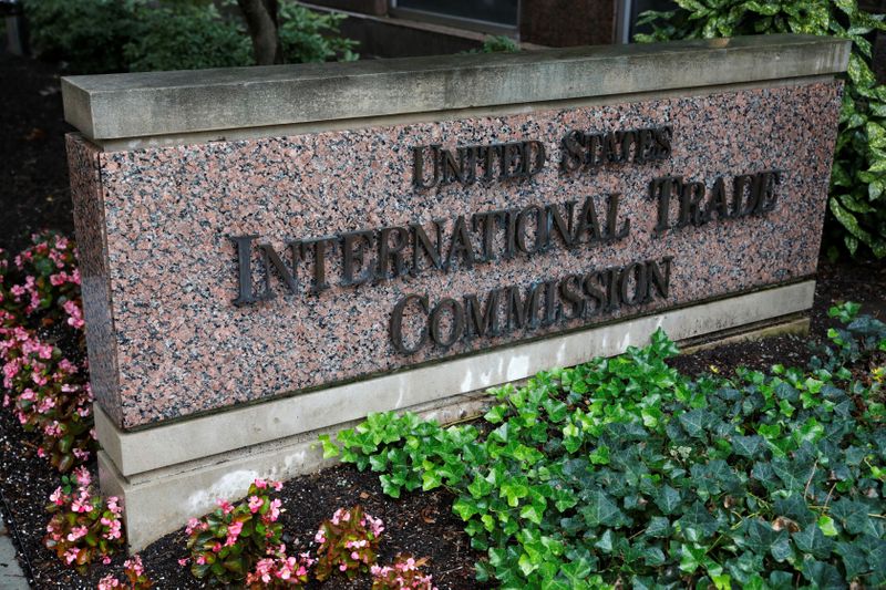 &copy; Reuters. Signage is seen outside of the U.S. International Trade Commission in Washington, D.C.