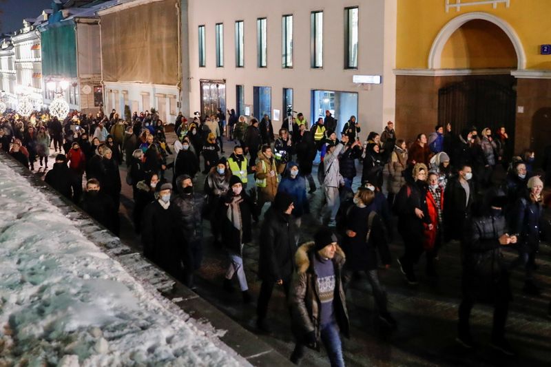 &copy; Reuters. Protesto em Moscou