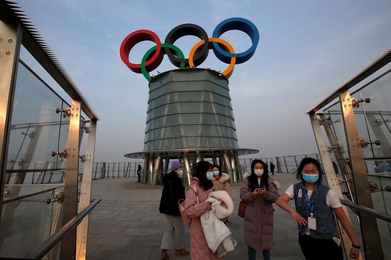 &copy; Reuters. 冬季五輪で感染症克服誇示を狙う中国、人権問題が影