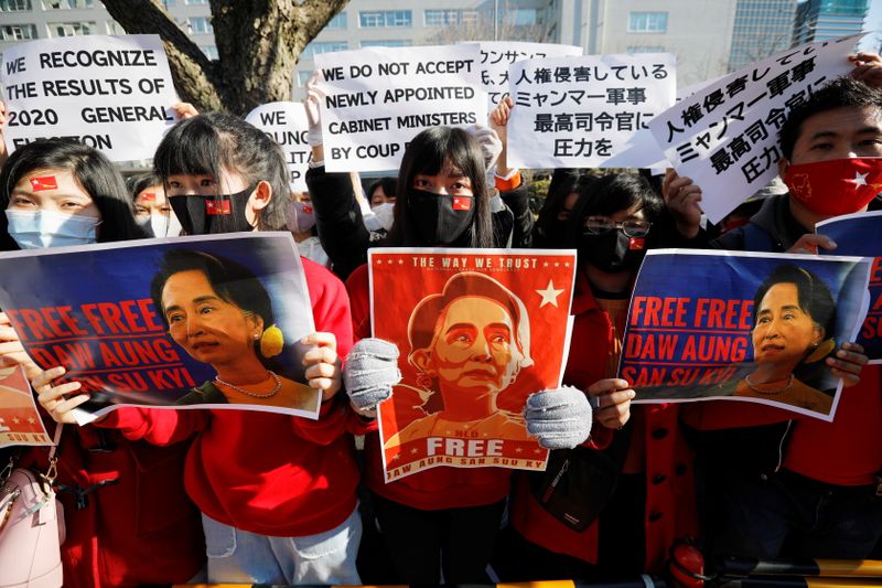 &copy; Reuters. الآلاف يحتجون على انقلاب ميانمار في اليابان ويطالبون بتحرك أكثر صرامة