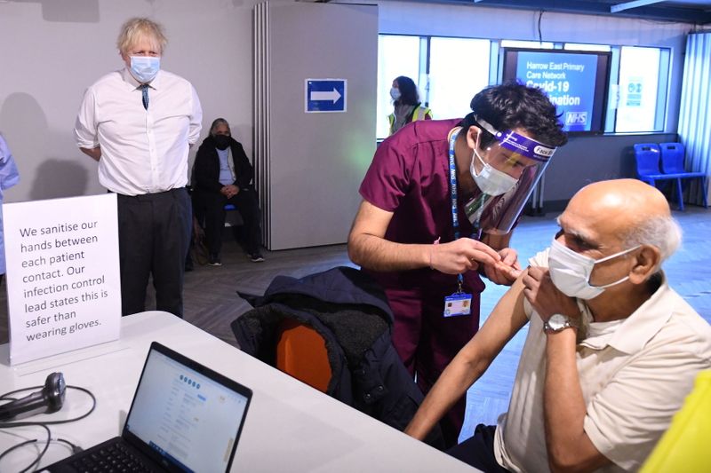 &copy; Reuters. Vacinação contra Covid-19 no Reino Unido