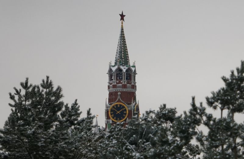 &copy; Reuters. Torre Spasskaya do Kremlin em Moscou