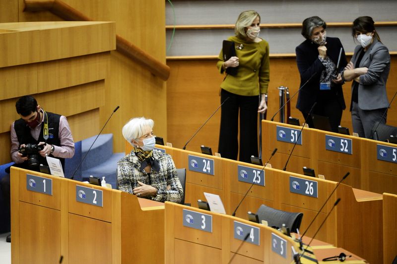 &copy; Reuters. ECB President Lagarde addresses the European Parliament in Brussels