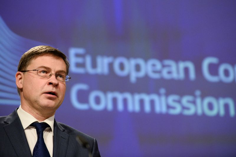 © Reuters. Valdis Dombrovskis, vice-presidente executivo da Comissão Europeia