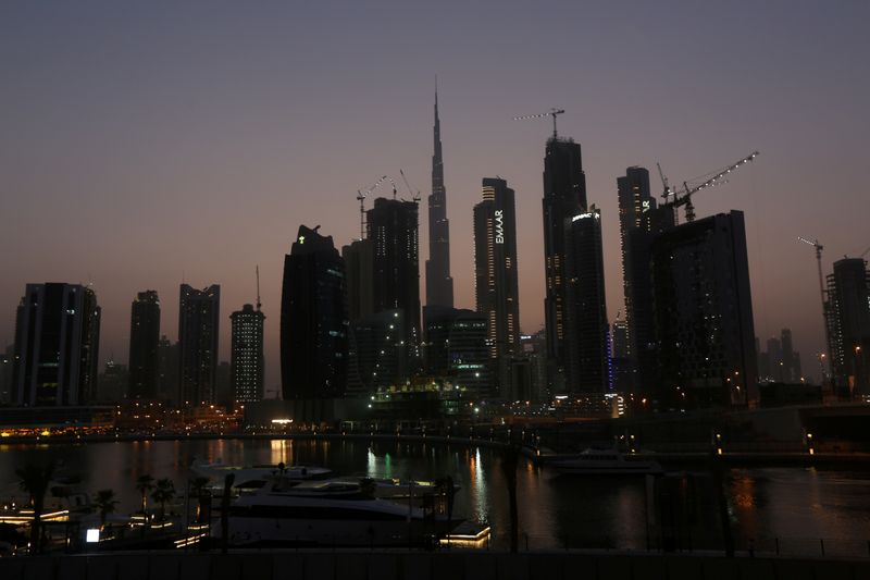 &copy; Reuters. FILE PHOTO: View of Burj Khalifa the tallest building from the Business Bay area in Dubai