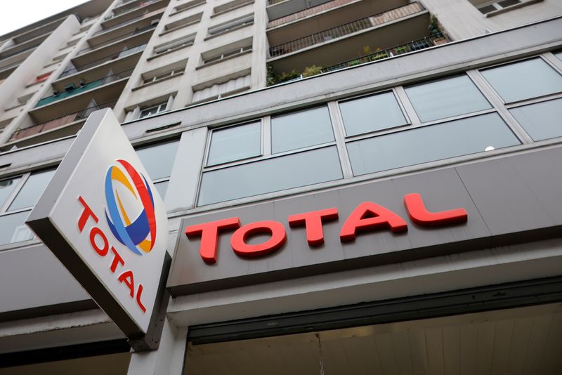 &copy; Reuters. Logo da companhia francesa de petróleo e gás Total