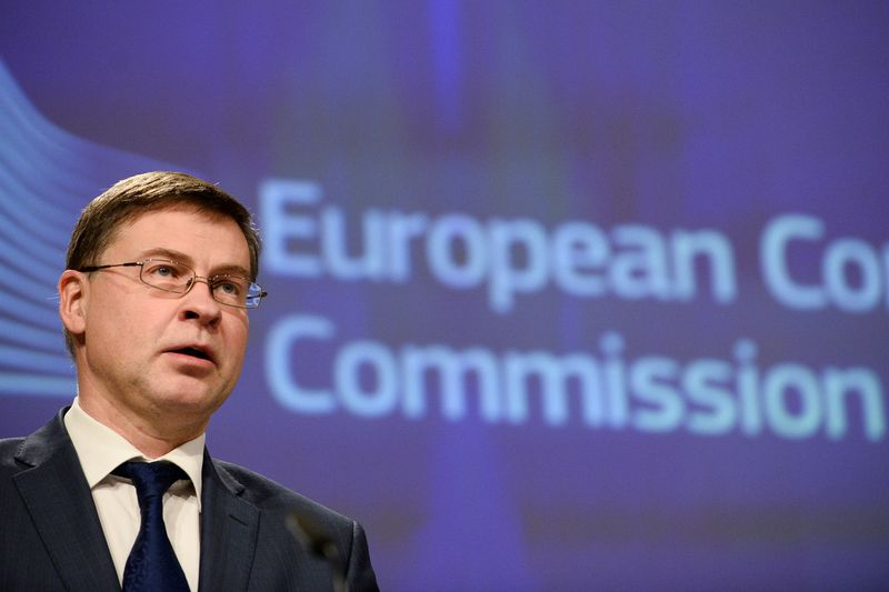 &copy; Reuters. Vice-presidente da Comissão Europeia, Valdis Dombrovskis