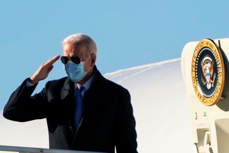 &copy; Reuters. U.S. President Biden departs for Washington from Newcastle, Delaware