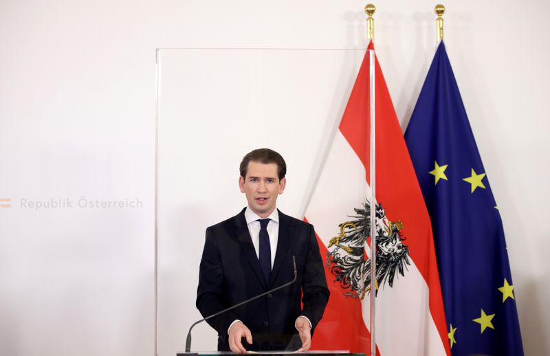 &copy; Reuters. FILE PHOTO: Austria&apos;s Chancellor Kurz holds news conference in Vienna