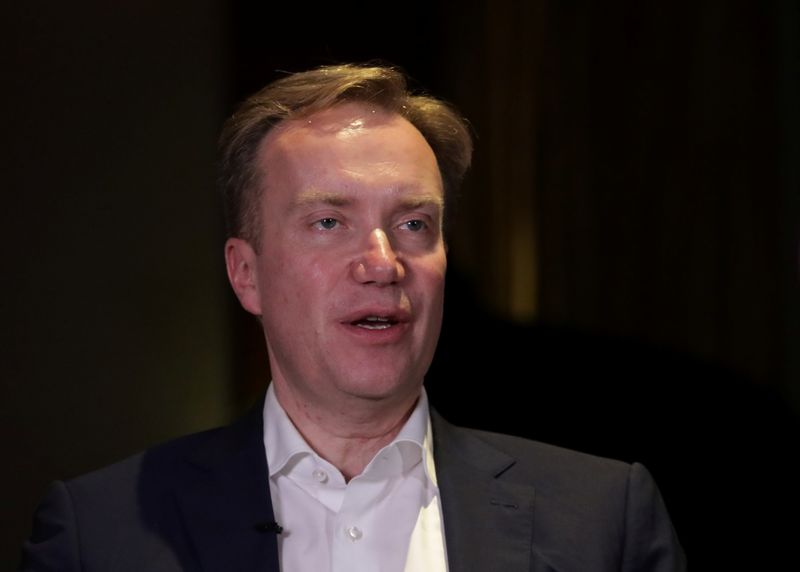 &copy; Reuters. WEF President Borge Brende speaks to Reuters on &apos;Davos&apos; plans in Singapore