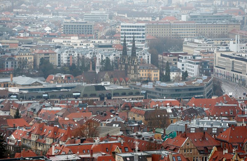 &copy; Reuters. FOTO DE ARCHIVO: Vista general en el centro de Stuttgart, Alemania