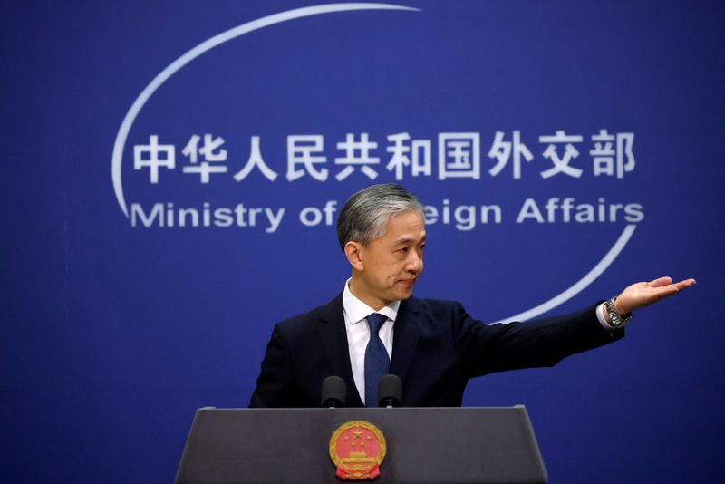 &copy; Reuters. Porta-voz do Ministério das Relações Exteriores da China, Wang Wenbin, durante entrevista coletiva em Pequim