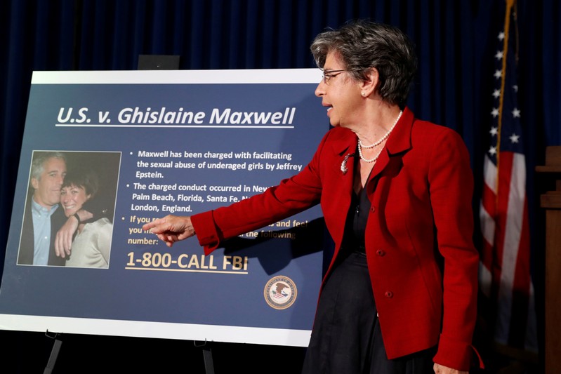 &copy; Reuters. FILE PHOTO: Audrey Strauss, Acting United States Attorney for the Southern District of New York announces charges against Ghislaine Maxwel in New York