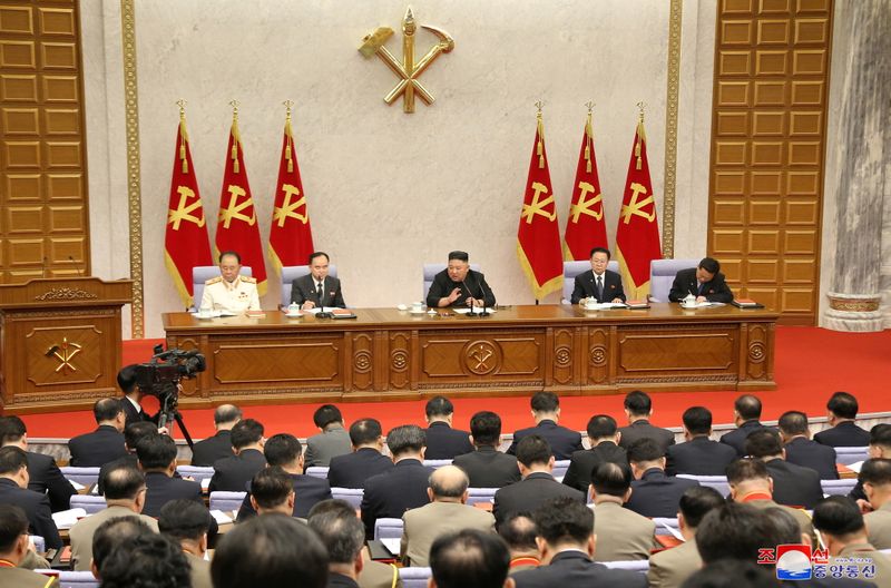 &copy; Reuters. Plenary meeting of the Workers&apos; Party central committee in Pyongyang