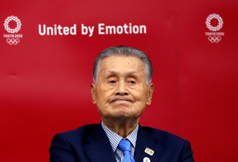 &copy; Reuters. FILE PHOTO: Yoshiro Mori, President of the Tokyo 2020 Olympic Games Organising Committee, attends a news conference in Tokyo