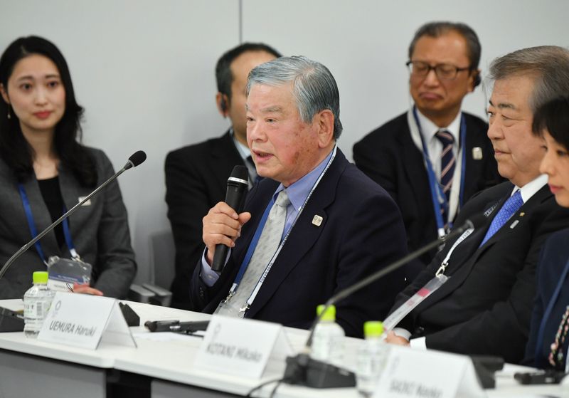 © Reuters. 五輪組織委の森会長が辞意、後任は川淵氏で調整＝関係者