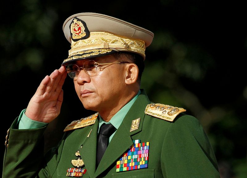 &copy; Reuters. 米、ミャンマー軍総司令官ら10人と3団体に制裁発動