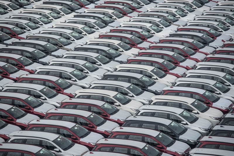 &copy; Reuters. New cars are parked at the IPC Car Terminal in Jakarta