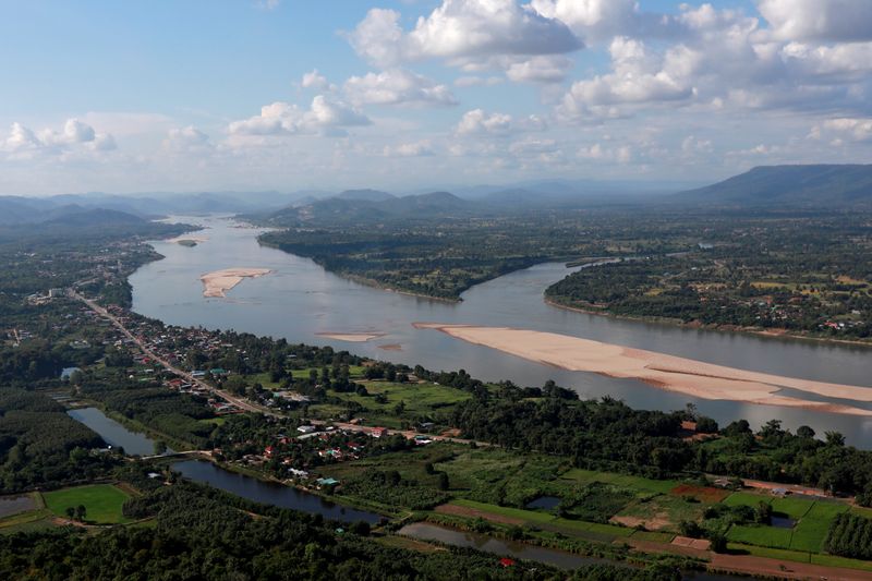 &copy; Reuters. A view of the Mekong river bordering Thailand and Laos is seen from the Thai side in Nong Khai