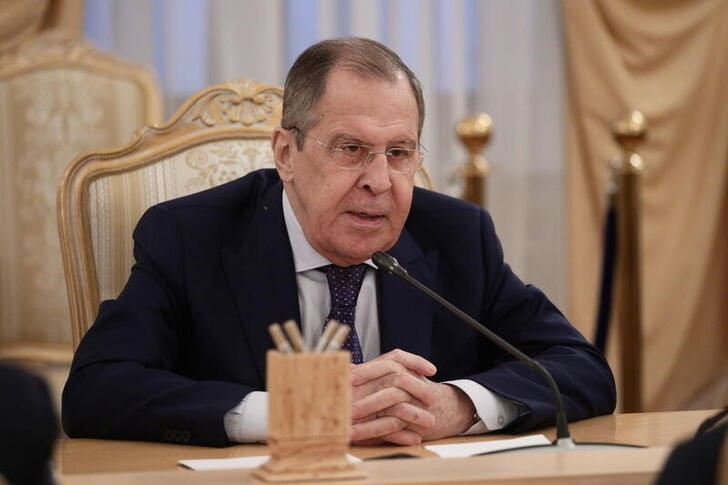 &copy; Reuters. Russian Foreign Minister Lavrov meets with U.N. Special Envoy for Syria Pedersen in Moscow