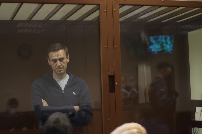 &copy; Reuters. El opositor ruso Alexei Navalny durante una audiencia judicial en Moscú, Rusia.