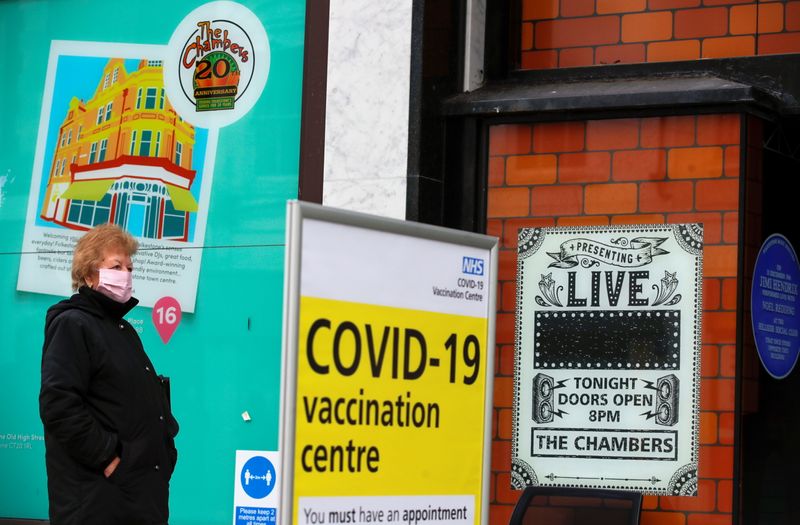 &copy; Reuters. COVID-19 vaccinations in Folkestone