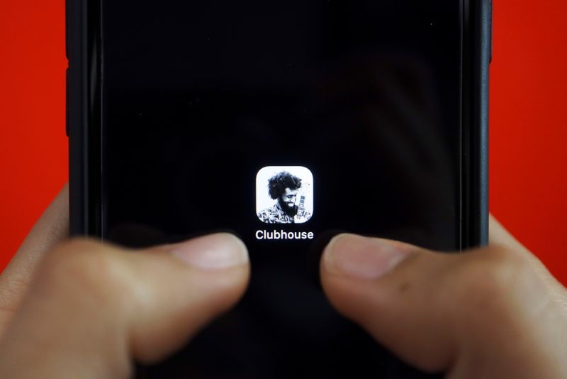 &copy; Reuters. Illustration picture of social audio app Clubhouse